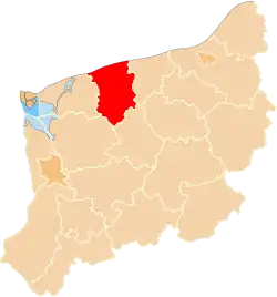 Location within the voivodeship