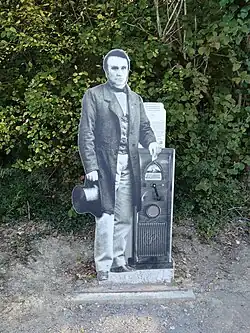 Panel of Édouard Lartet at the beginning of the trail