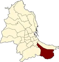Position of the quartiere within the city of Palermo