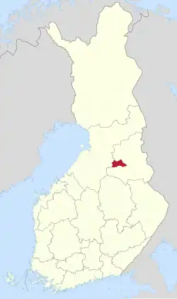 Location of Paltamo in Finland