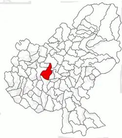 Location in Mureș County