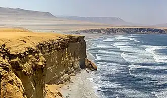 Coast and cliffs of Paracas National Reserve