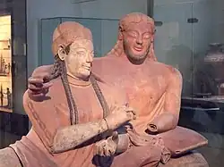 Detail of the Louvre Sarcophagus of the Spouses