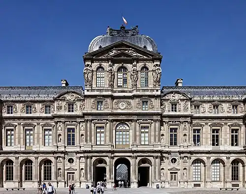 Pavillon de l'Horloge of the Louvre Palace by Jacques Lemercier (1624–1645)