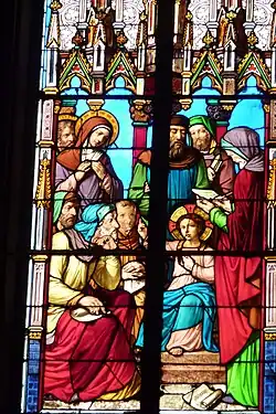 "Christ in the Temple" by Gaspard Gsell (1814−1904)