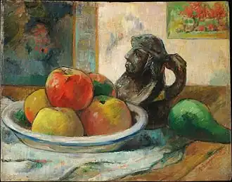 Paul Gauguin, Still Life with Apples, a Pear, and a Ceramic Portrait Jug (1889), Fogg Museum, Cambridge, Massachusetts