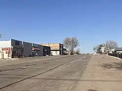 Looking east along Broadway, Penrose's main street