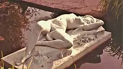 Näckrosen (Water Lily), Stockholm 1892, by Swedish sculptor Per Hasselberg (1850–1894). Here a copy from 1953 in marble by Giovanni Ardini (Italy) placed in Rottneros Park near Sunne in Värmland/Sweden.