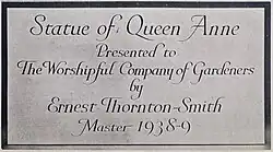 Plaque for the Worshipful Company of Gardeners