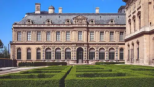 The eastern façade of the Petite Galerie following its extensive exterior restoration by Félix Duban