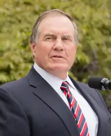 Bill Belichick, head coach of the North Carolina Tar Heels football team, former head coach of the New England Patriots, winner of six Super Bowls as a head coach