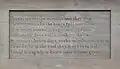 The North side reads "Hereby we see the minutes, how they run; How many make the hours full complete; How many hours bring about the day; How many days will finish up the year. So minutes, hours, days, weeks, months and years; Pass'd over to the end they were created; Would bring white hairs unto a quiet grave."