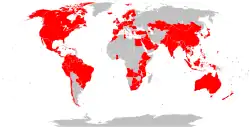 Countries with Pizza Hut restaurants