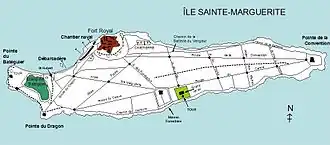 Map of Sainte Marguerite Island
