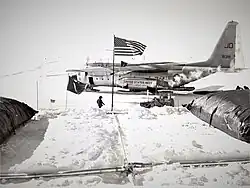 C-130 Hercules at Plateau airstrip