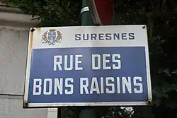 Color photograph of a street name plaque.