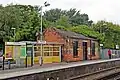 Buildings on the Southport-bound platform.
