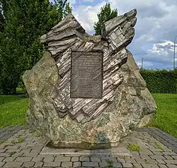 View of the monument commemorating the cictims of the crash