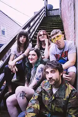 Pretty Bitter in 2025. From left to right: (top row) Tyler, Campbell, Hayes, (bottom row) Bleker, Hughes.