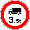 No lorries over 3.5 tonnes