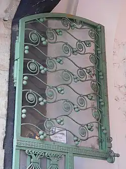 Highly stylized Vienna Secession rinceaux of Peterkův dům, Prague, Czech Republic, by Jan Kotěra and Vilém Tierhier, 1899