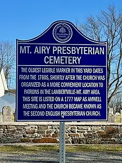 Cemetery information sign