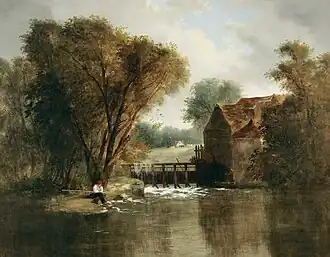 oil painting of a rural scene in Oxford