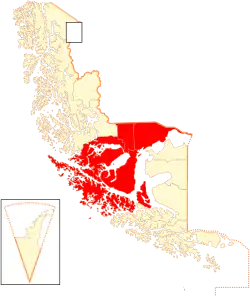Location in the Magallanes Region