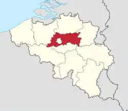 Location of Flemish Brabant