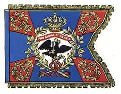 Prussian cavalry standard with hussar cut (18th century)