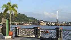 Kampong Ayer seen from the wharf in 2018