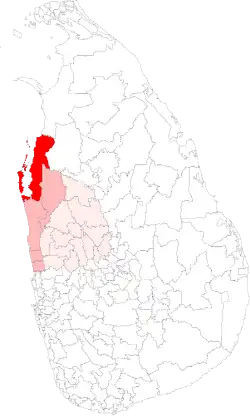Location of Puttalam