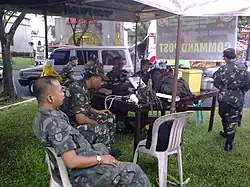 Reservists from the HHC, 1502IBDE(RR) and 201IB(RR) staffed the Tactical Command Post at the Holy Cross Memorial Park in San Bartolome, Novaliches, Quezon City during (Undas 2010) Security Operations.