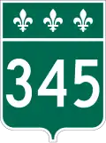 Route 345 marker