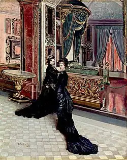 Queen Victoria and her eldest daughter Vicky, German Crown Princess visit Napoleon's boudoir, 1879