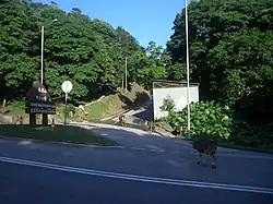 Tai Mo Shan Road turn-off on Route Twisk in August 2006