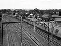 Railway line dividing Rooty Hill as seen from Davis overpass