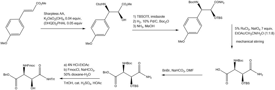 2 - Fmoc-L-HAsn(Trt)-Obn Preparation