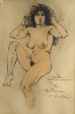 1899 illustration for 'Promesses d'un visage' in Charles Baudelaire's 'Les Fleurs du mal'