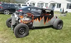 1932 Ford coupe rat rod in Sheffield, Vermont.
