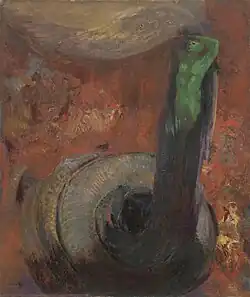 Green Death; by Odilon Redon; c.1905; oil on canvas; 54.9 x 46.3 cm; Museum of Modern Art[232]