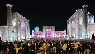 Registan at night