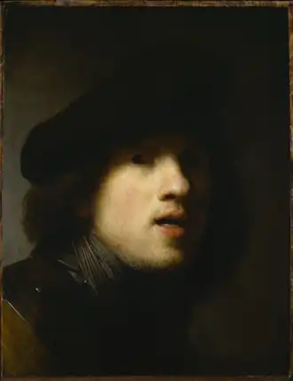 c. 1629. Self-portrait (Rembrandt, Indianapolis)