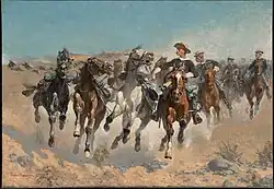 Frederic Remington, Dismounted: The Fourth Troopers Moving the Led Horses, 1890, oil on canvas.