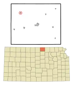 Location within Republic County and Kansas