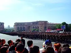 During a parade in 2006.