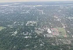 View of Rhodes College, facing west towards downtown