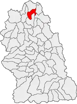 Location in Hunedoara County