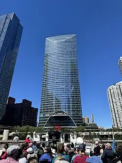 River Point from the Chicago River in July 2024