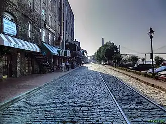 Looking west toward the Talmadge Memorial Bridge, 2013